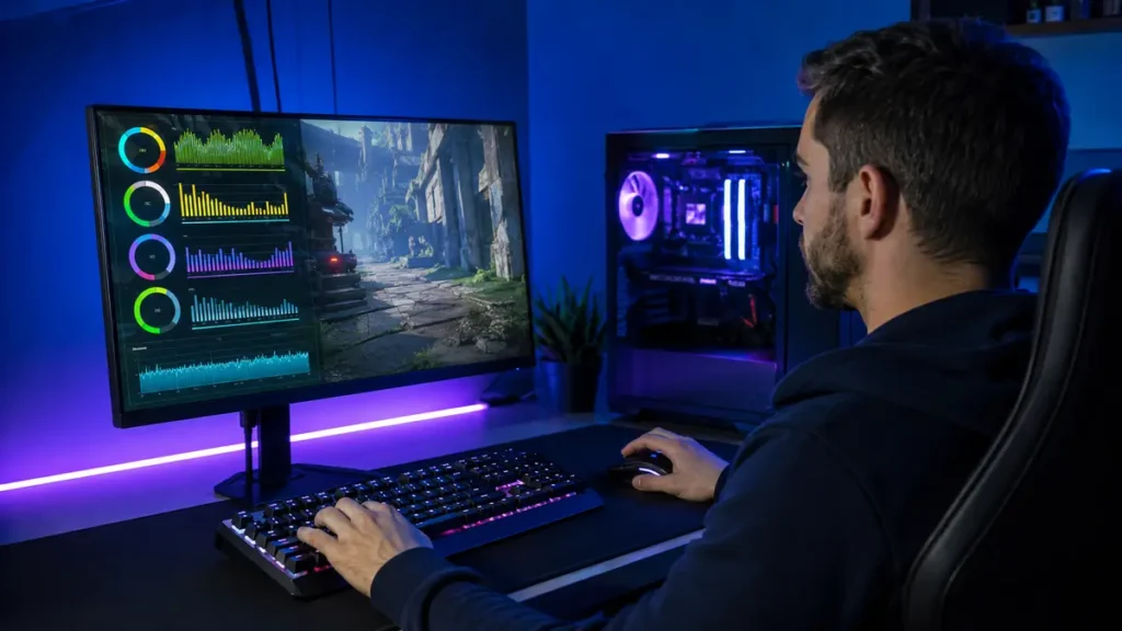 monitorar-cpu-gpu-em-jogos-1024x576 O que é gargalo no PC? Como identificar qual peça limita o desempenho